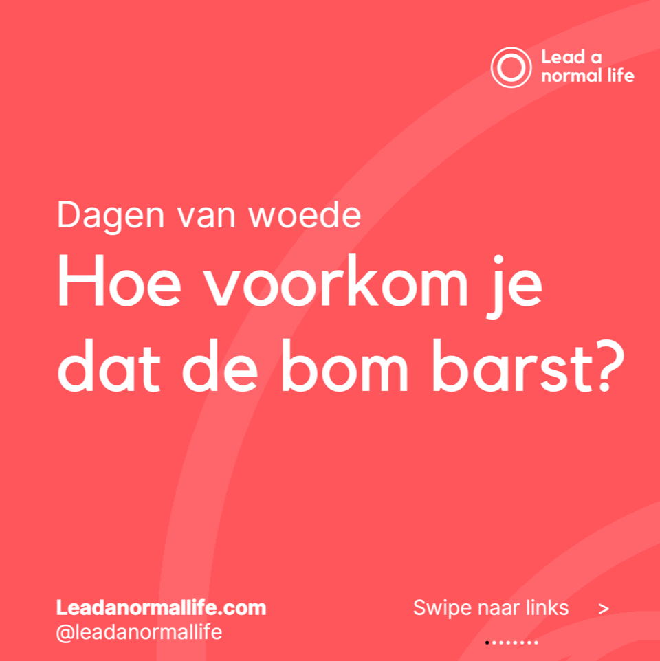 Dagen van woede, Hoe voorkom je dat de bom barst? Swipe naar links