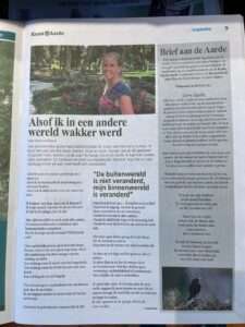 Alsof ik in een andere wereld wakker werd.