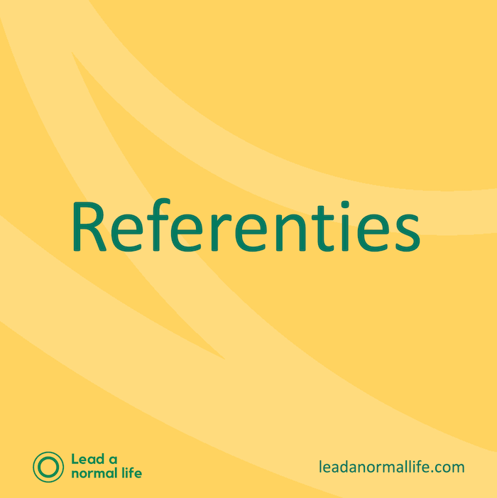 Referenties | Lead a normal life