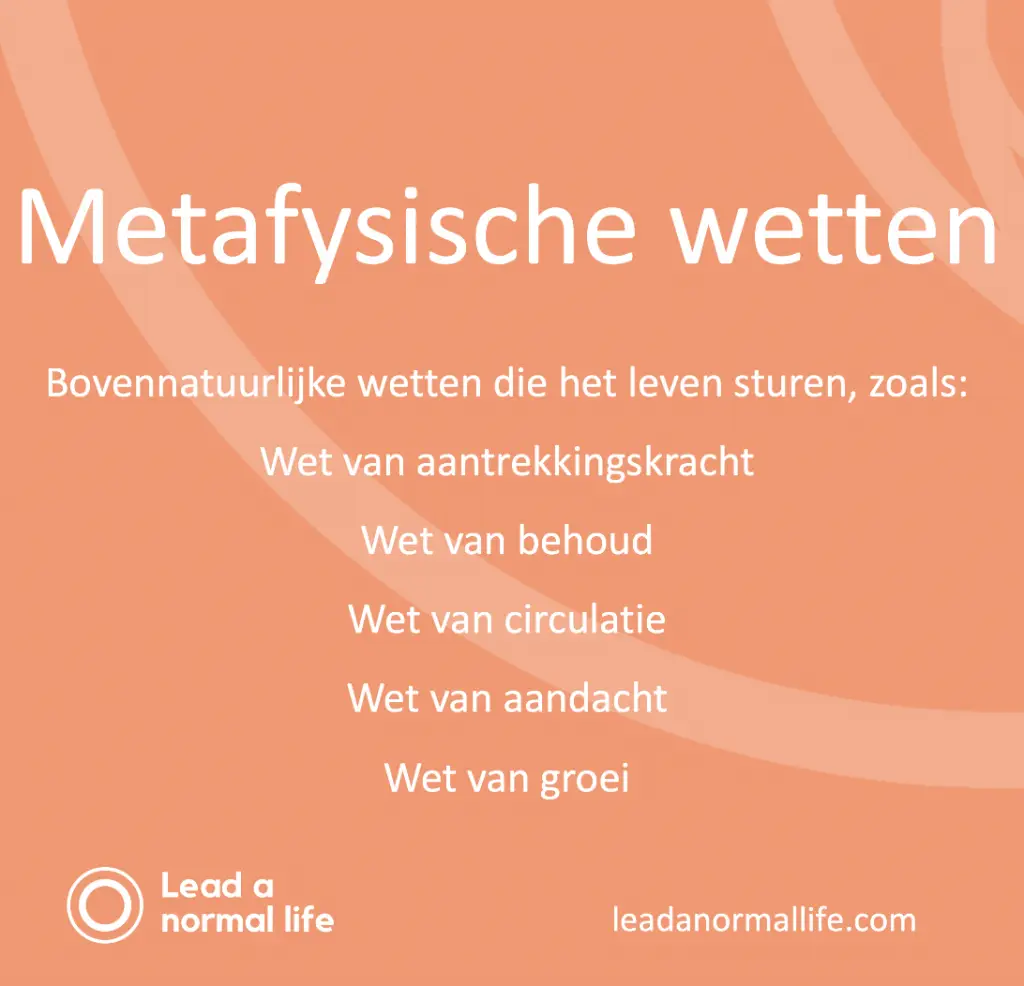 Metafysische wetten | Bovennatuurlijke wetten die het leven sturen, zoals Wet van aantrekkingskracht, Wet van behoud, Wet van circulatie, Wet van aandacht, Wet van groei | Lead a normal life