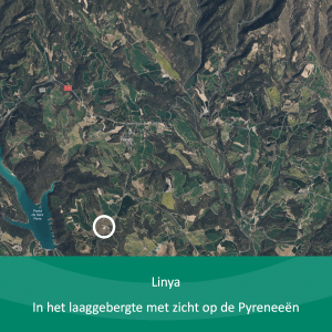 Linya, in het laaggebergte met zicht op de Pyreneeën.