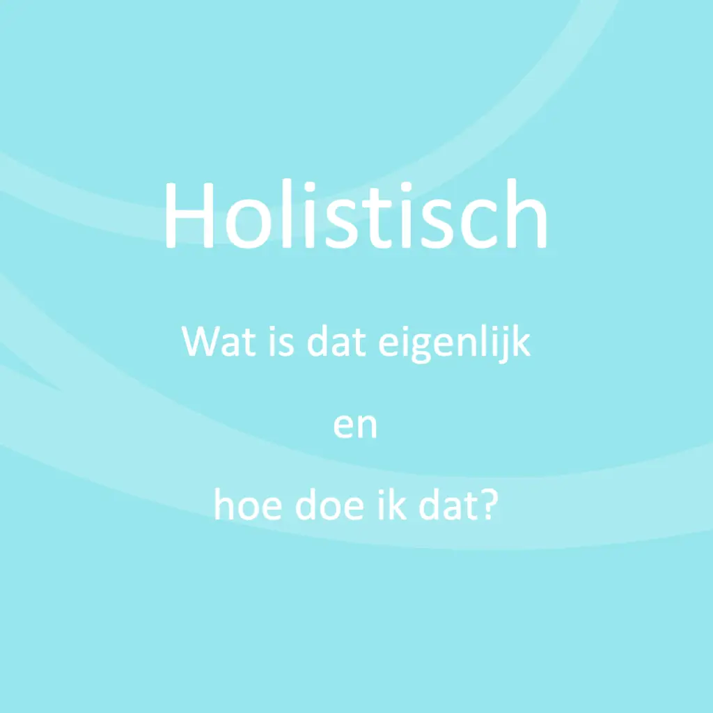 Holistic, What Exactly Is That and How Do I Do It?