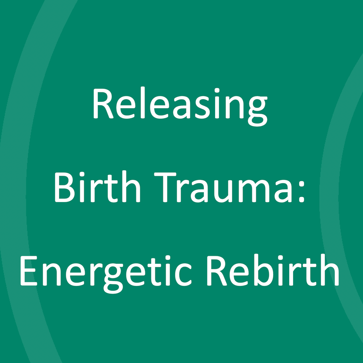 Geboortetrauma loslaten: energetische hergeboorte. Via healing doen we de periode van conceptie tot en met geboorte energetisch opnieuw.