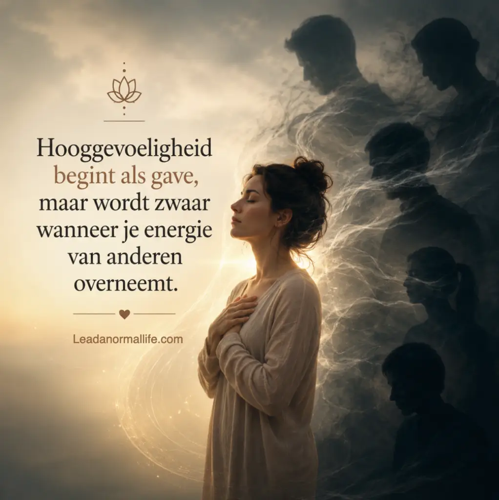 Hooggevoeligheid begint als gave, maar wordt zwaar wanneer je energie van anderen overneemt. Leadanormallife.com