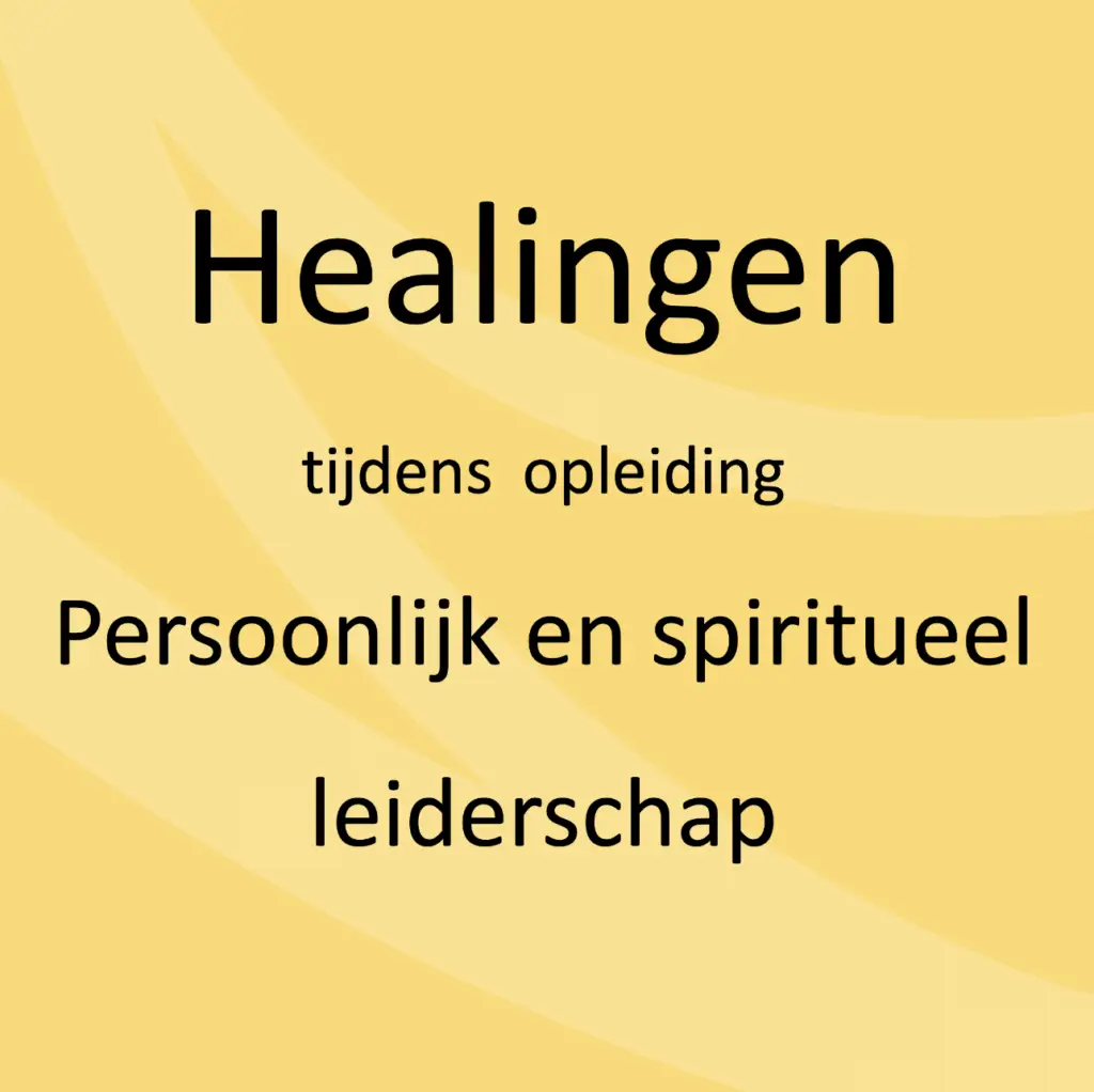 Healingen tijdens opleiding Persoonlijk en spiritueel leiderschap