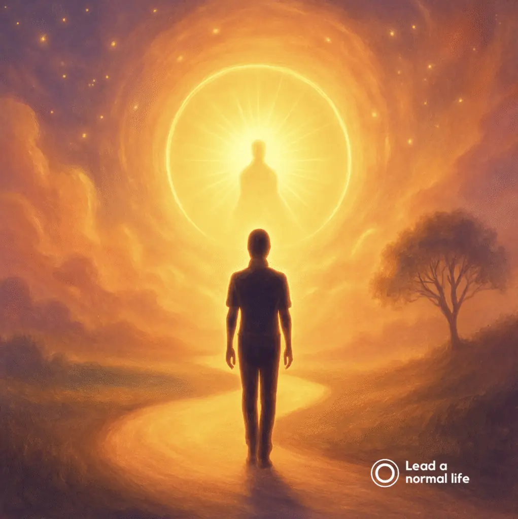 Afbeelding weerspiegels zin- en doelloosheid. Het geeft aan dat jij je eigen pad moet volgen om bij je eigen weten, je intuïtie en ware zelf te komen.