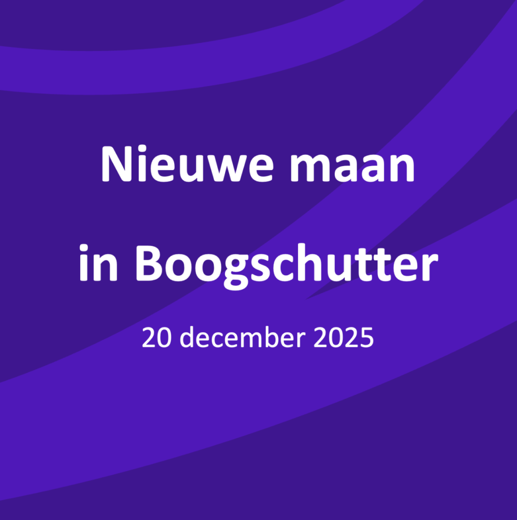 Nieuwe maan in Boogschutter 20 december 2025