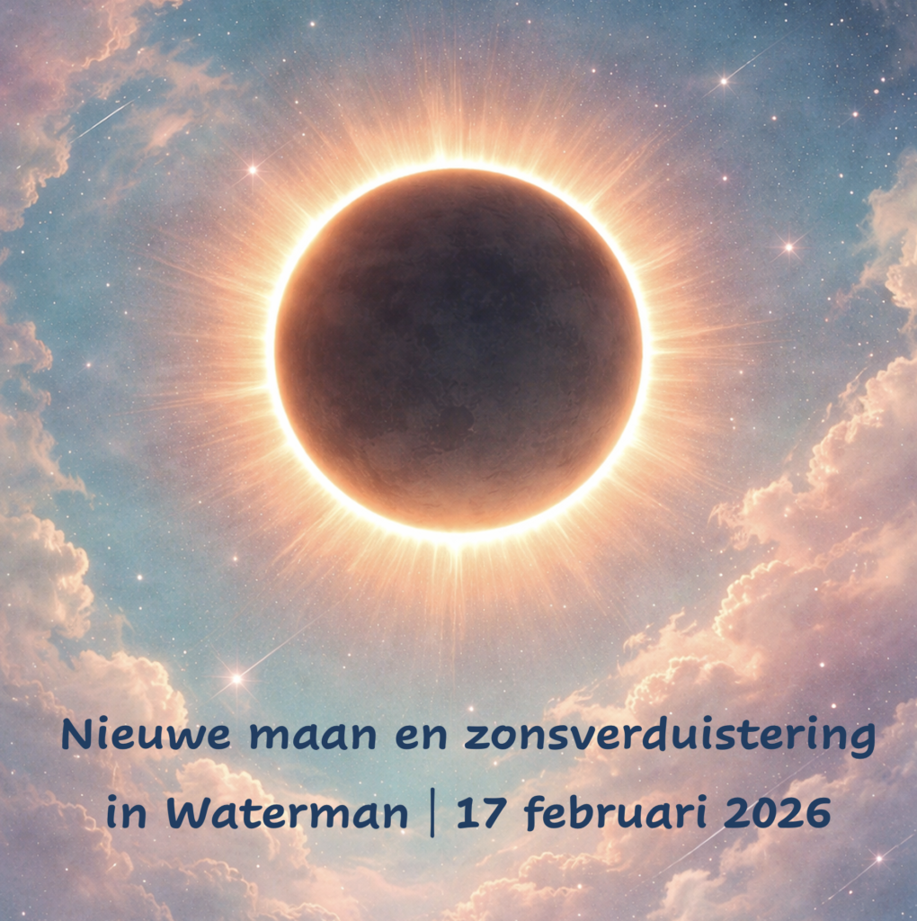 Nieuwe maan en zonsverduistering in Waterman 17 februari 2026