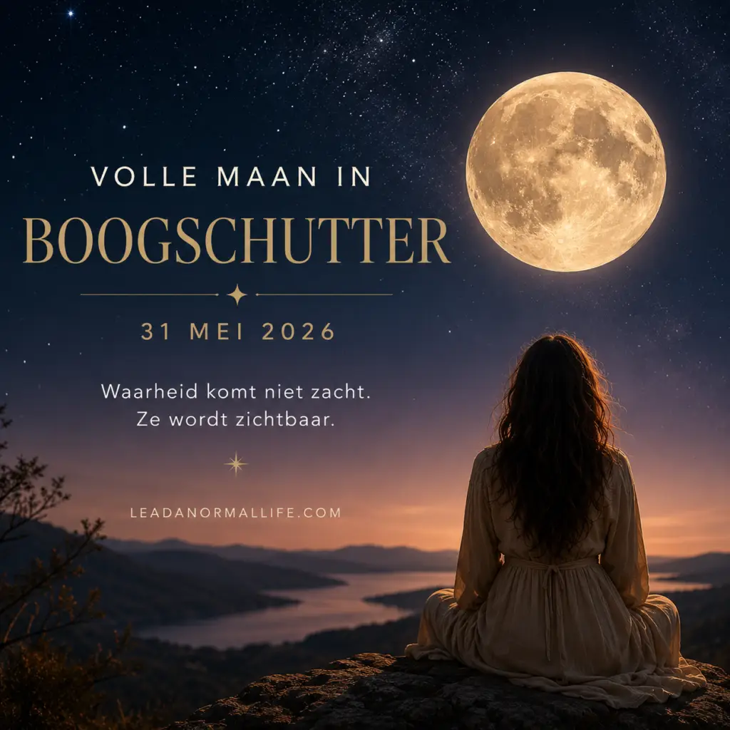 Volle maan in Boogschutter 31 mei 2026 Waarheid komt niet zacht. Ze wordt zichtbaar. Leadanormallife.com