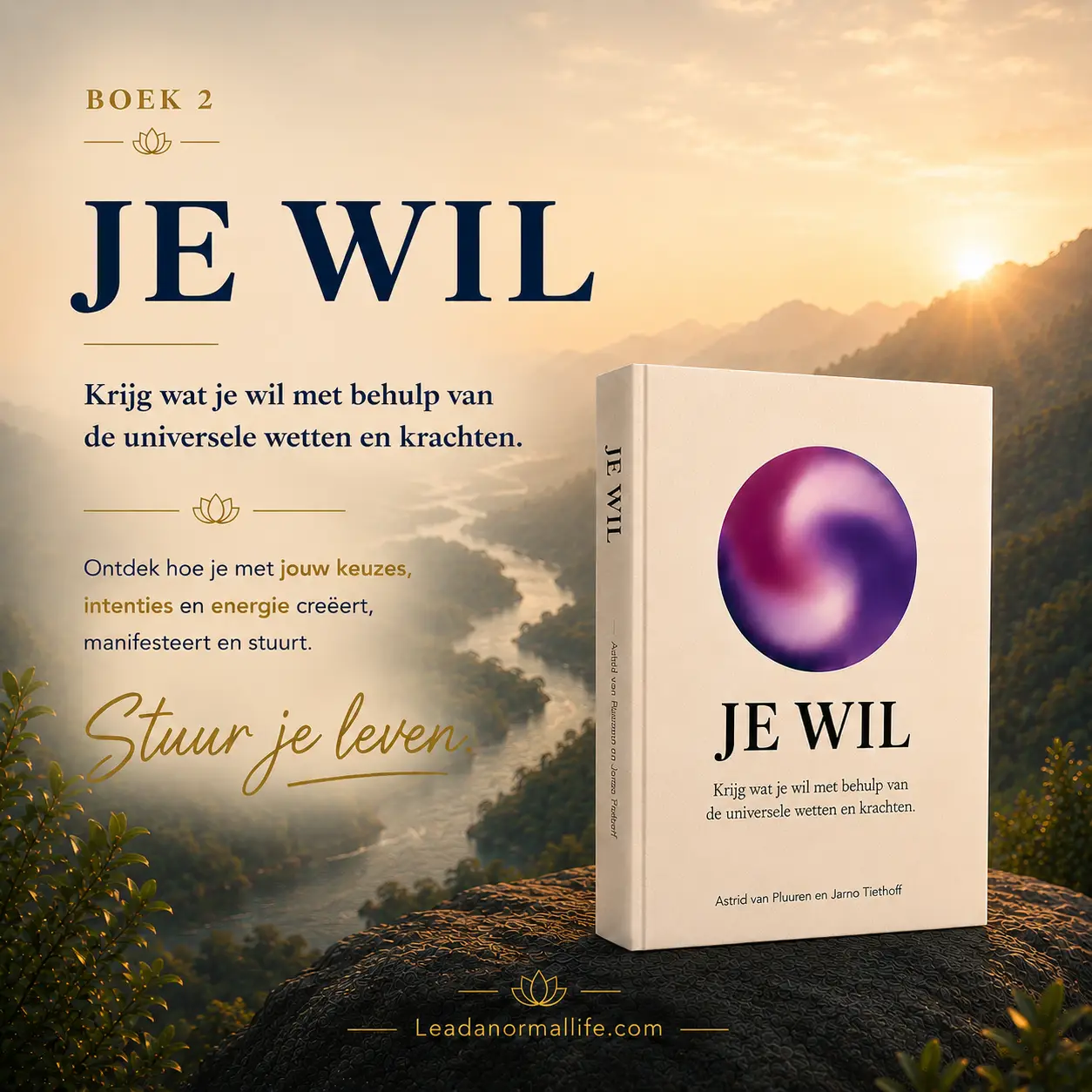 Boek 2 Je wil Krijg wat je wil met behulp van de universele wetten en krachten. Ontdek hoe je met jouw keuzes, intenties en energie creëert, manifesteert en stuurt. Stuur je leven.