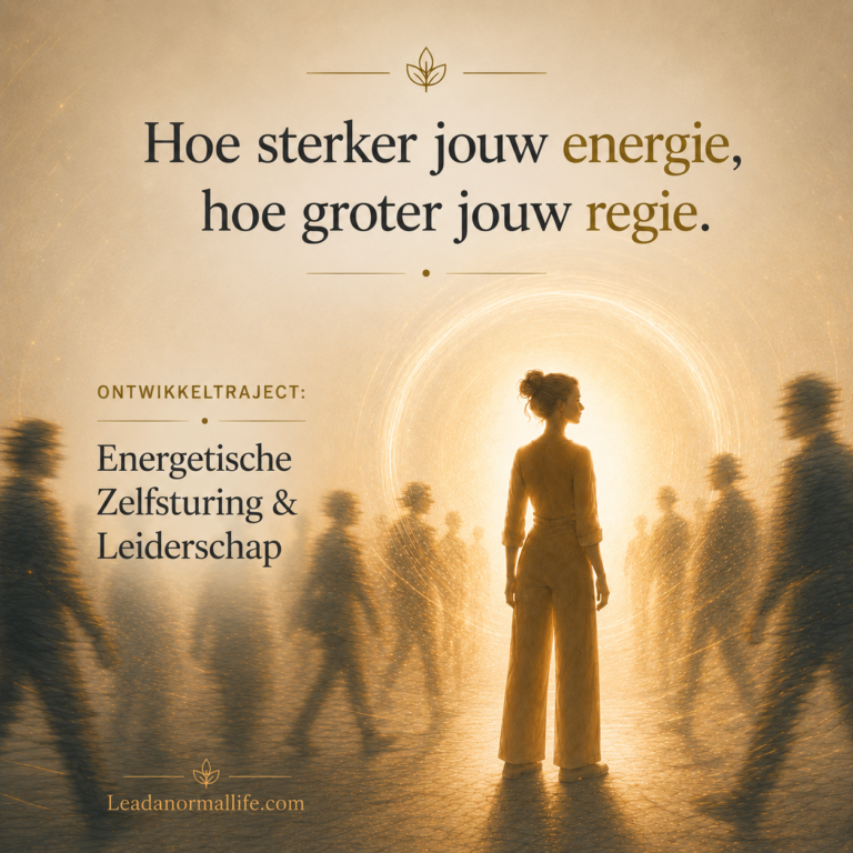 Hoe sterker jouw energie, hoe groter jouw regie. Ontwikkeltraject: Energetische Zelfsturing & Leiderschap Leadanormallife.com