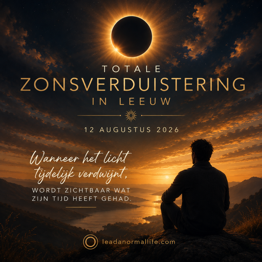 Totale zonsverduistering in Leeuw | 12 augustus 2026 | Wanneer het licht tijdelijk verdwijnt wordt zichtbaar wat zijn tijd heeft gehad Leadanormallife.com